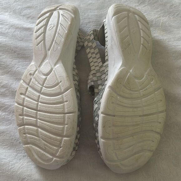 Easy Spirit 360 Silver/Gray Woven Sandals Size 9.5 W Esquartet - Picture 7 of 10